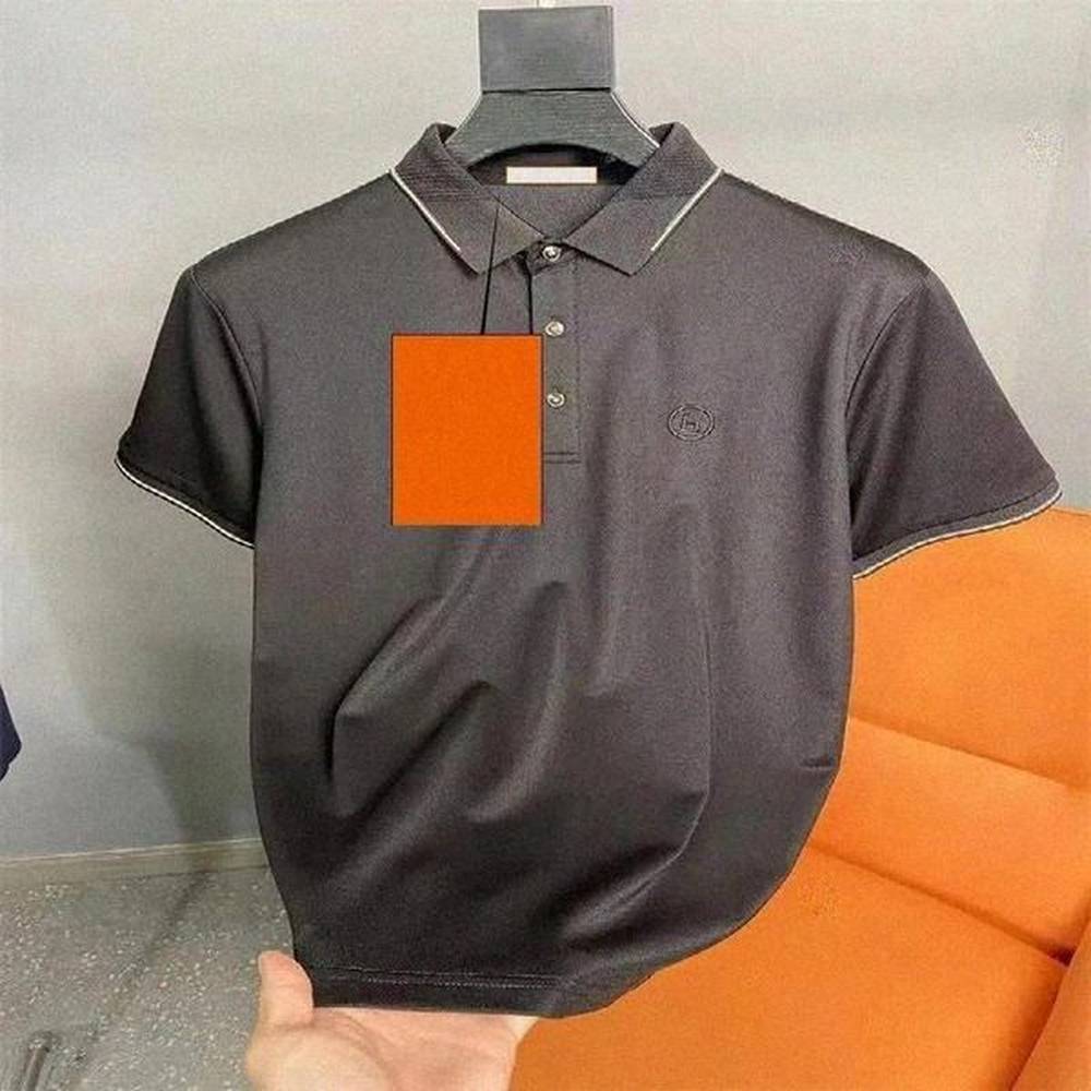 Mens Tees Polos T Shirt Ice Cotton Shirt Breathable Summer Short Polo Man Tops Embroidery Deisgner High Quality Tshirts S-3XL