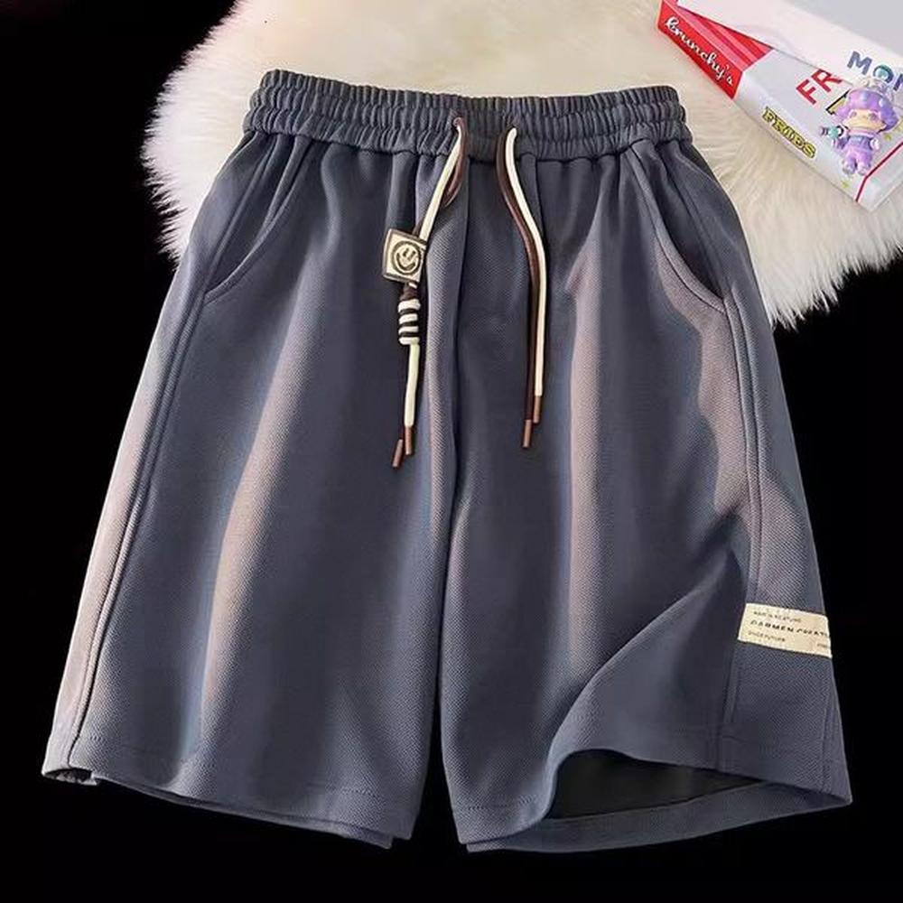 Men's thin cut casual pants, loose and versatile, trendy ins, handsome 5-point shorts, straight leg pants 91cb