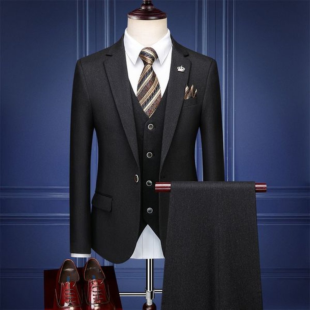 3589 Men's Three-Piece Suit Dress Classic Groom