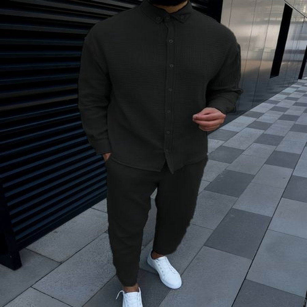 Mens Tracksuit Set Single Breasted Luxury Jacket Sweatpants Sports Suit Male Lapel Jacket 2 piece Set Youth Outdoor Athletic Tracksuits Spor