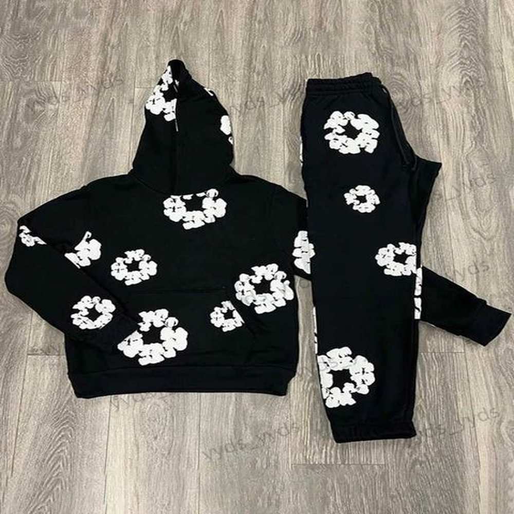 Men's Tracksuits 2023 American Style High Street Harajuku Kapok Foam Loose Hoodie Y2K Hip Hop Street Men's and Women's Casual