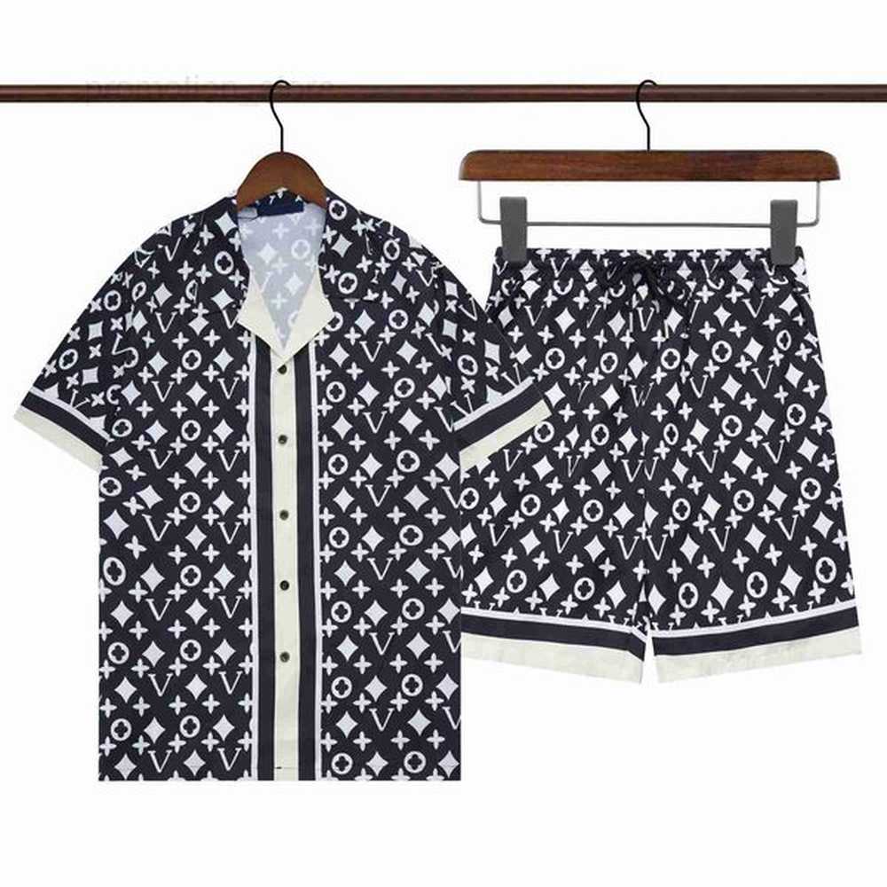 Men's Tracksuits Designer Mens Summer Beach Tracksuit Set: Floral Shirt & Shorts, Casual 2-Piece Outfit, Slim Fit, Perfect for and Leis