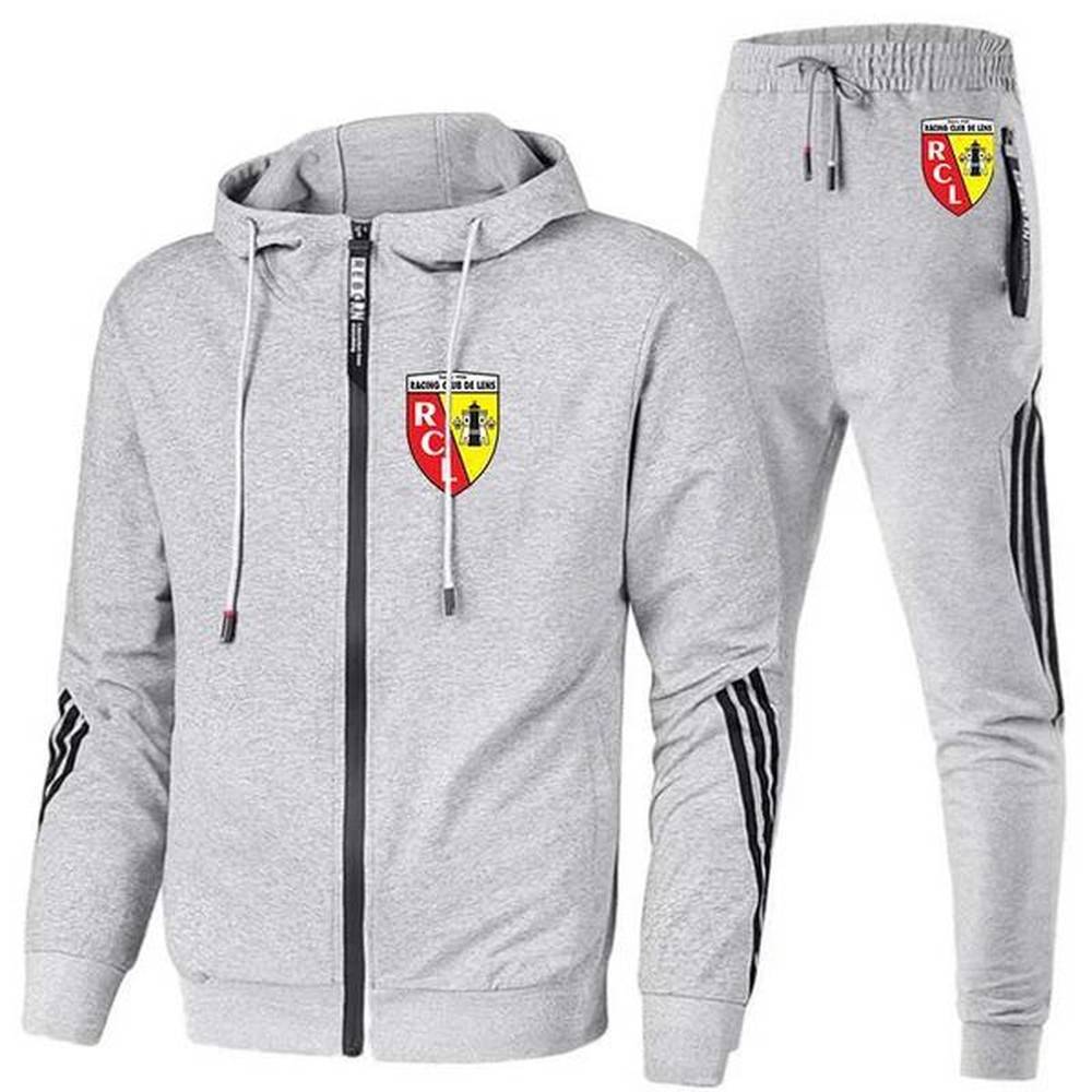 Men's Tracksuits Euro Club Rc Lens Printed Men Casual Set Spring Autumn New Sportswear Hoodies+Pants 2PCS Sets Hip Hop Strt Loose Track