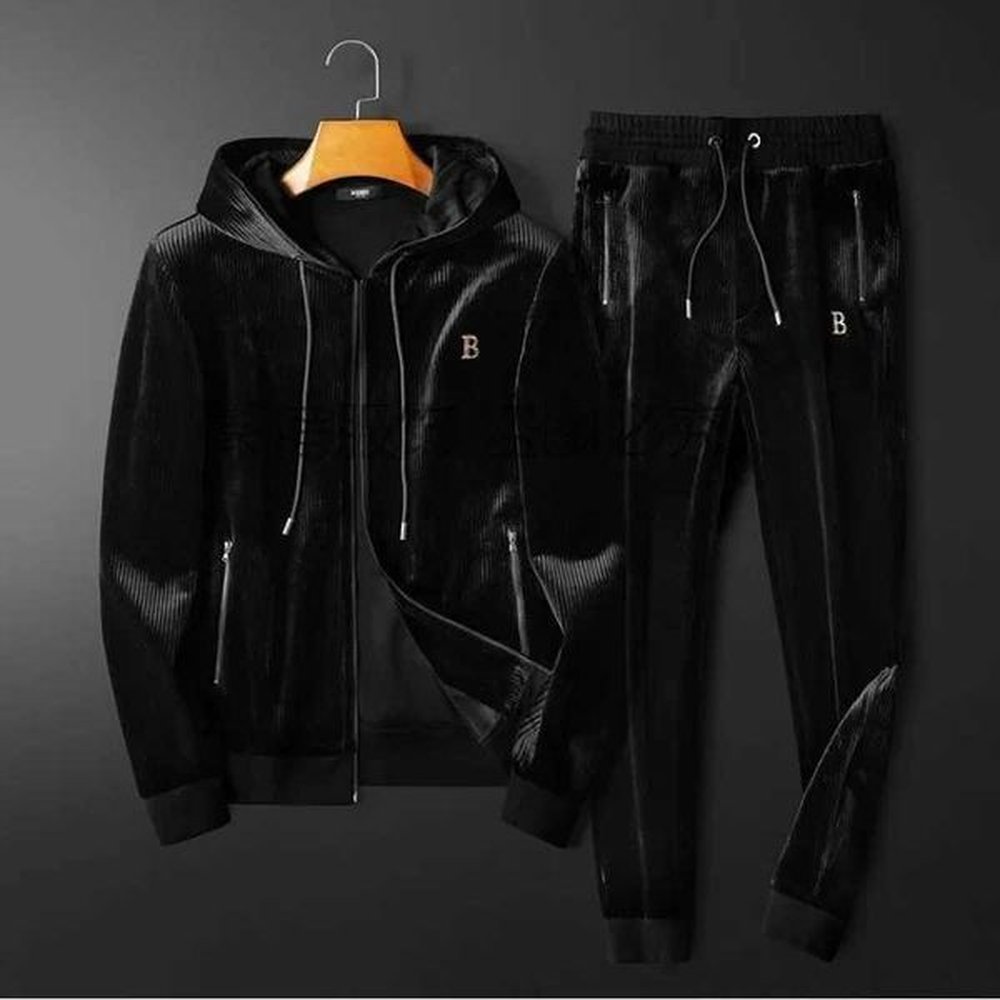 Men's Tracksuits European style high-end casual mens hooded sportswear loose fit suitable for autumn and winter new arrivals mens two-p