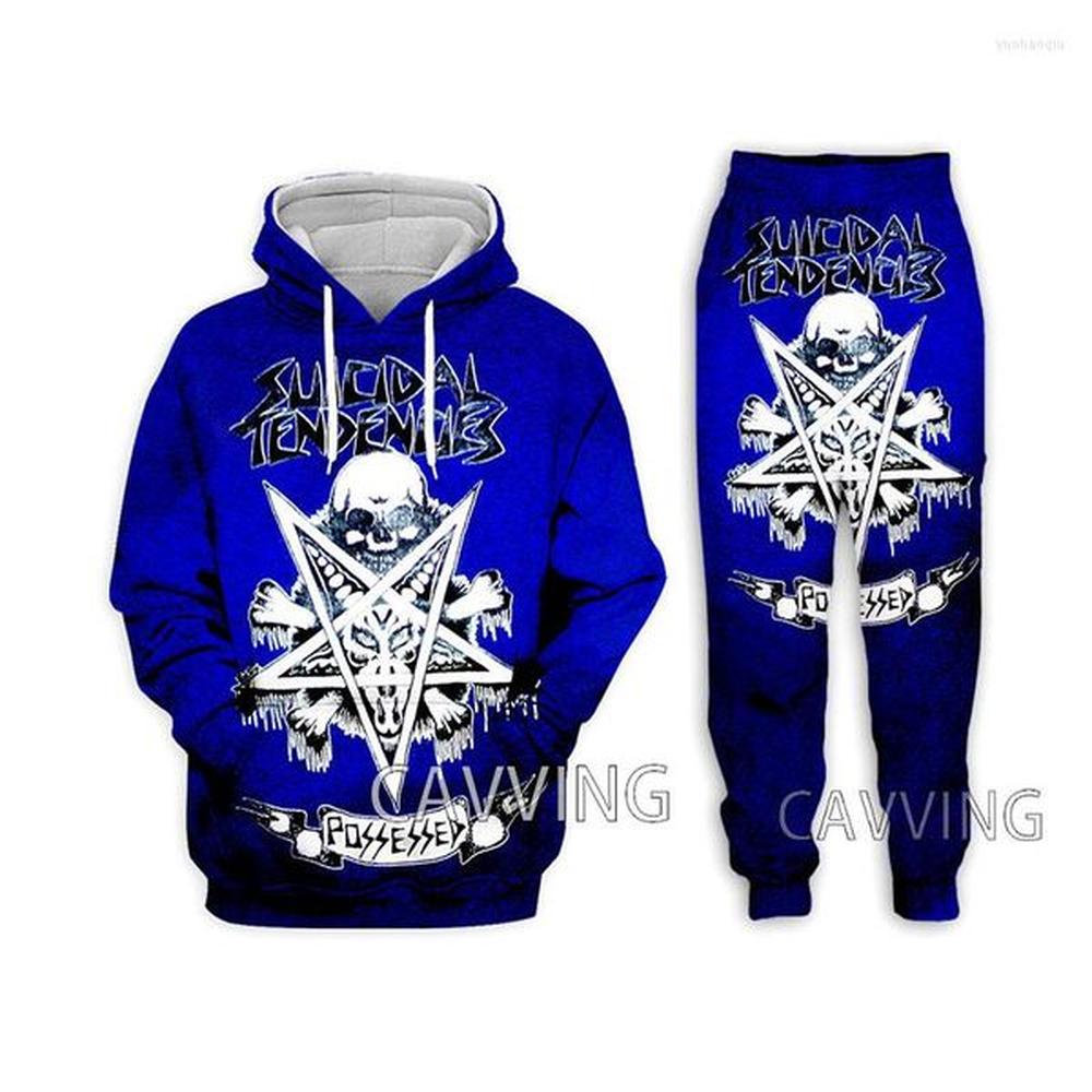 Men's Tracksuits Fashion Women/Men's 3D Print Suicidal Tendencies BAND Hoodies/Hooded Sweatshirts Pants Trouser Suit Clothes Two-P