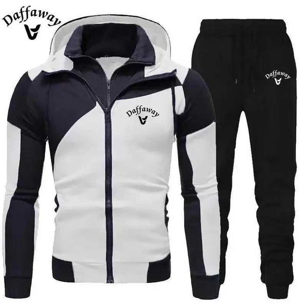 Men's Tracksuits 2024 faway New Mens Zipper Jacket Hooded Pullover+Sweatpants Sports Casual Jogging Sportswear 2-piece Set for S25103