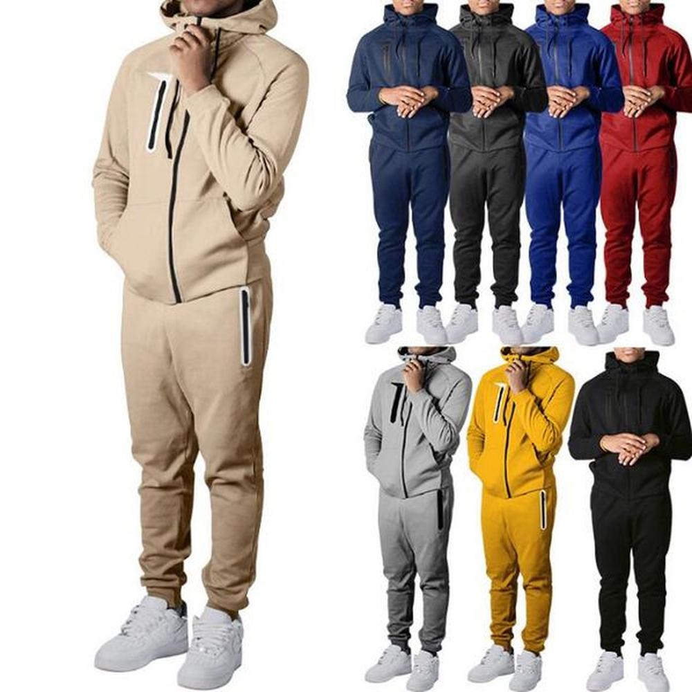 Men's Tracksuits Fitness Mens Suits Autumn And Winter Plush Youth Mountaineering Outdoor Leisure Sports Set Clothing
