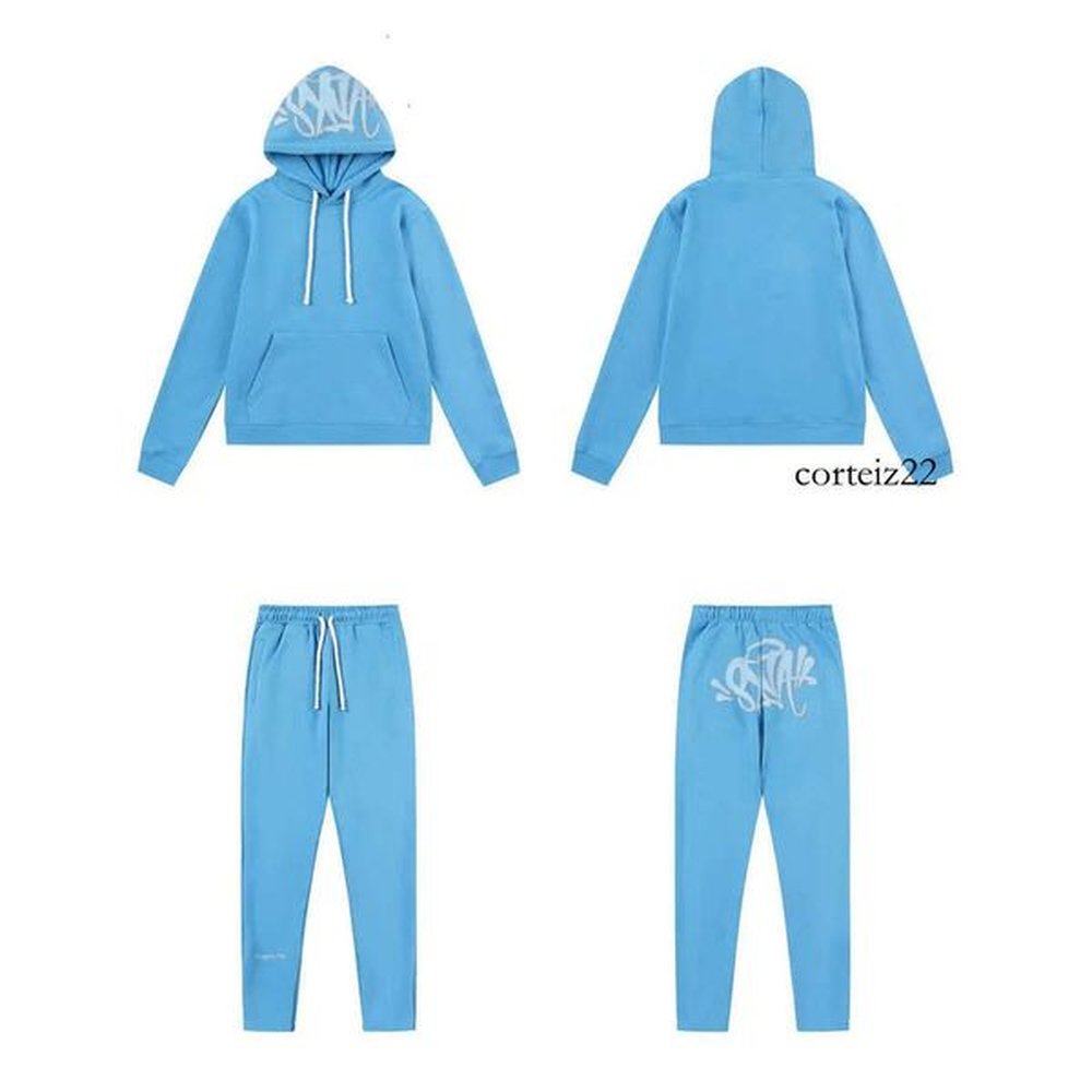 Men's Tracksuits High Weight Synaword Tracksuit Hip-Hop Y2k Fleece Hooded Sweatshirt, Pants 194