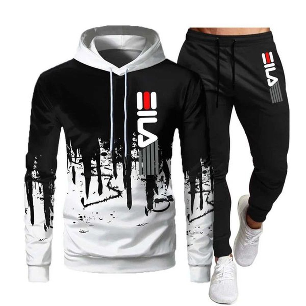 Men's Tracksuits Mens autumn and winter hoodie set mens casual and fashionable hoodie brand pants casual jogging set sports shirt H2412