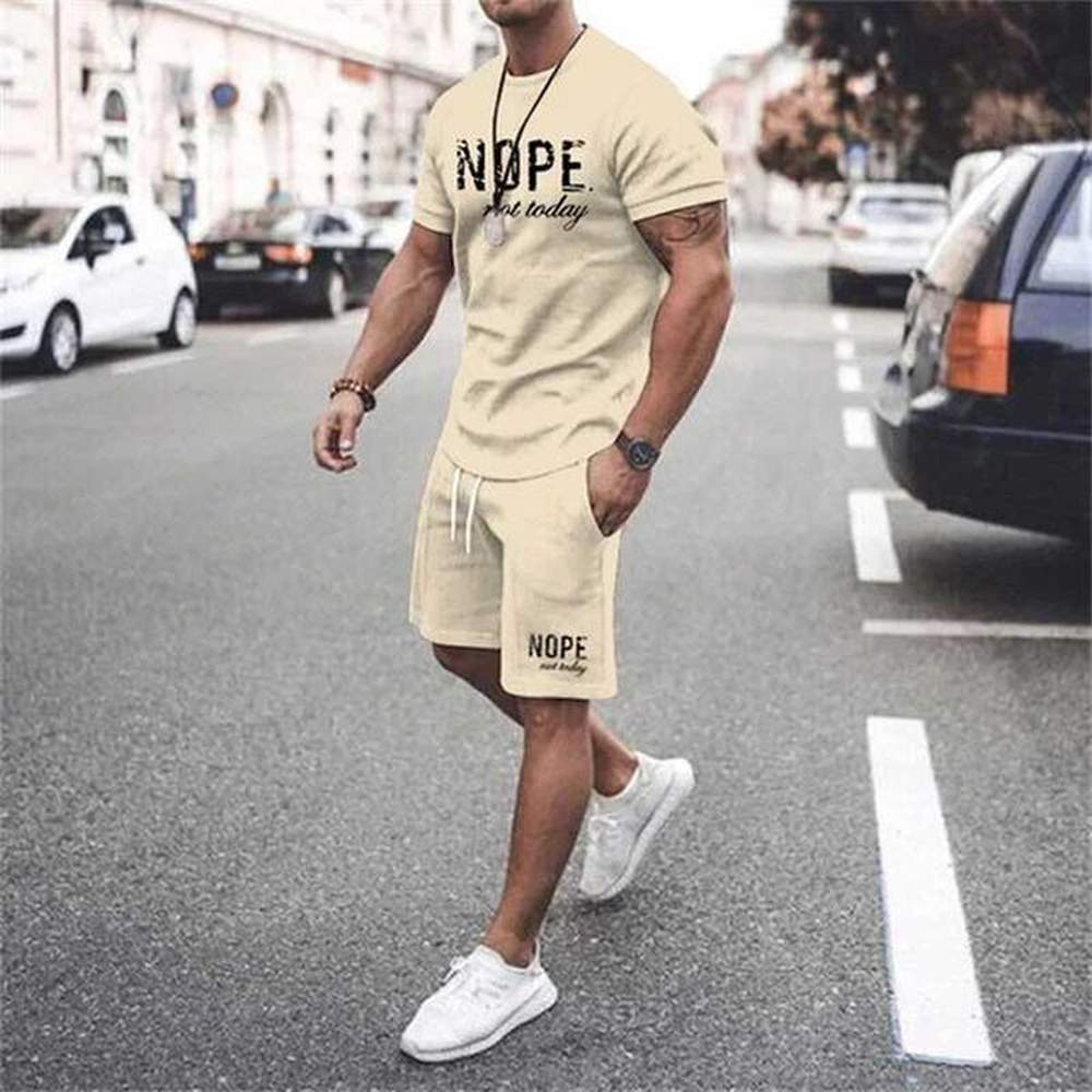 Men's Tracksuits 2024 New Summer Simple Mens T-shirt and Shorts 2-piece Set Fashionable Strt Casual Comfortable Breathable Short Set Y2