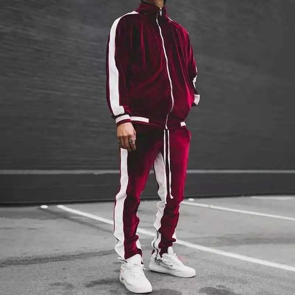 Men's Tracksuits Spring Autumn Mens Velvet Set Sport Two Piece Suit Male Plus Velour Hoodies Pants Sweatshirt Sportswear Tracksuit For