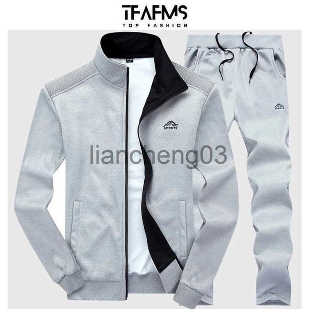 Men's Tracksuits Spring Fashion Tracksuit Men Brand Patchwork Casual 2PC Sweat Suits Sweatshirt Hoodie Ropa Para Hombre Men Outfit Set
