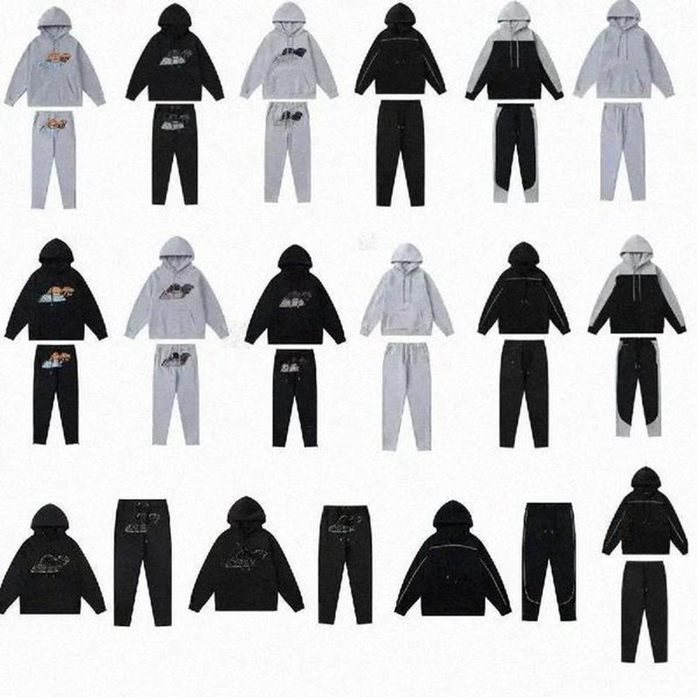 Mens tracksuits sweater trousers set designer hoodies streetwear sweatshirts sports suit embroidery plush letter decoration thick Hoodies me