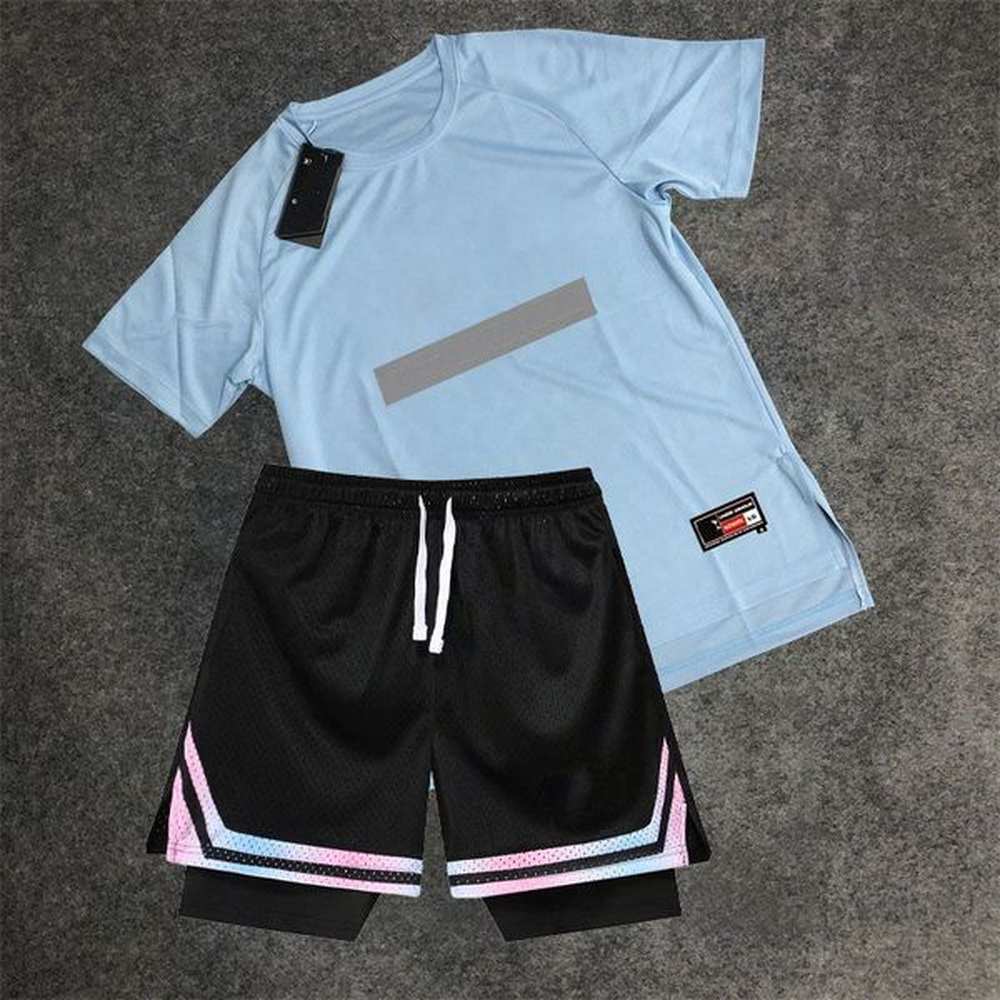 mens tracksuits tech set designer tracksuit shirts shorts two-piece womens fitness suit print quick drying and breathable sportswear basketb