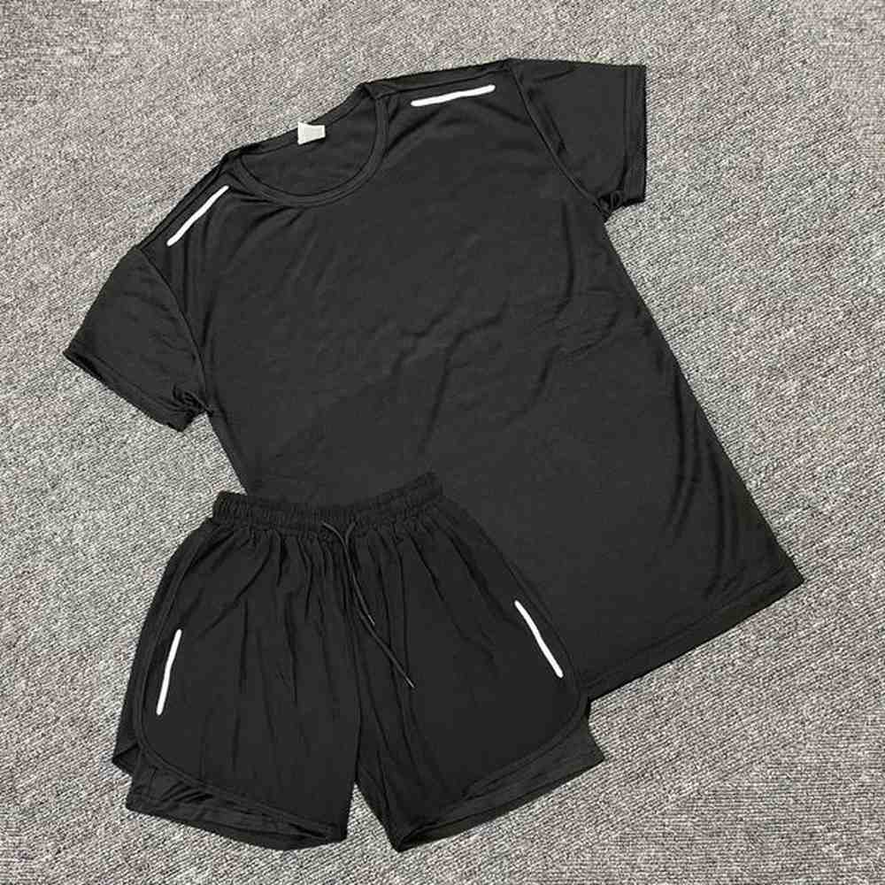 Mens Tracksuits Tech Set Designer Tracksuit T Shirts Shorts Two-piece Womens Fitness Suit Print Quick Drying and Breathable Sportswear Baske