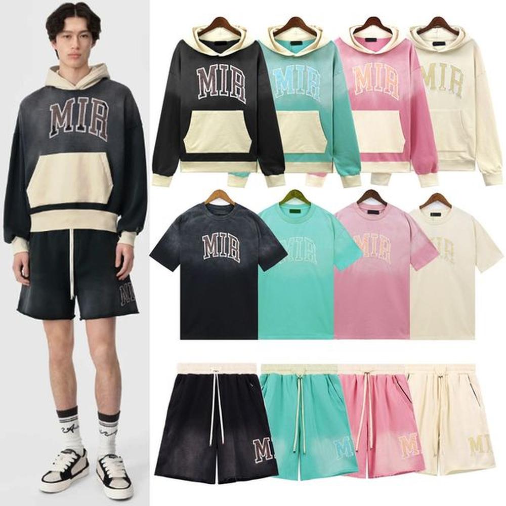 Men's T-shirt and Hoodie Unisex Designer Short Sleeve Tee & Shorts Fashion Brand Sportwear Hooded Hoodie Casual Loose for Summer Autumn