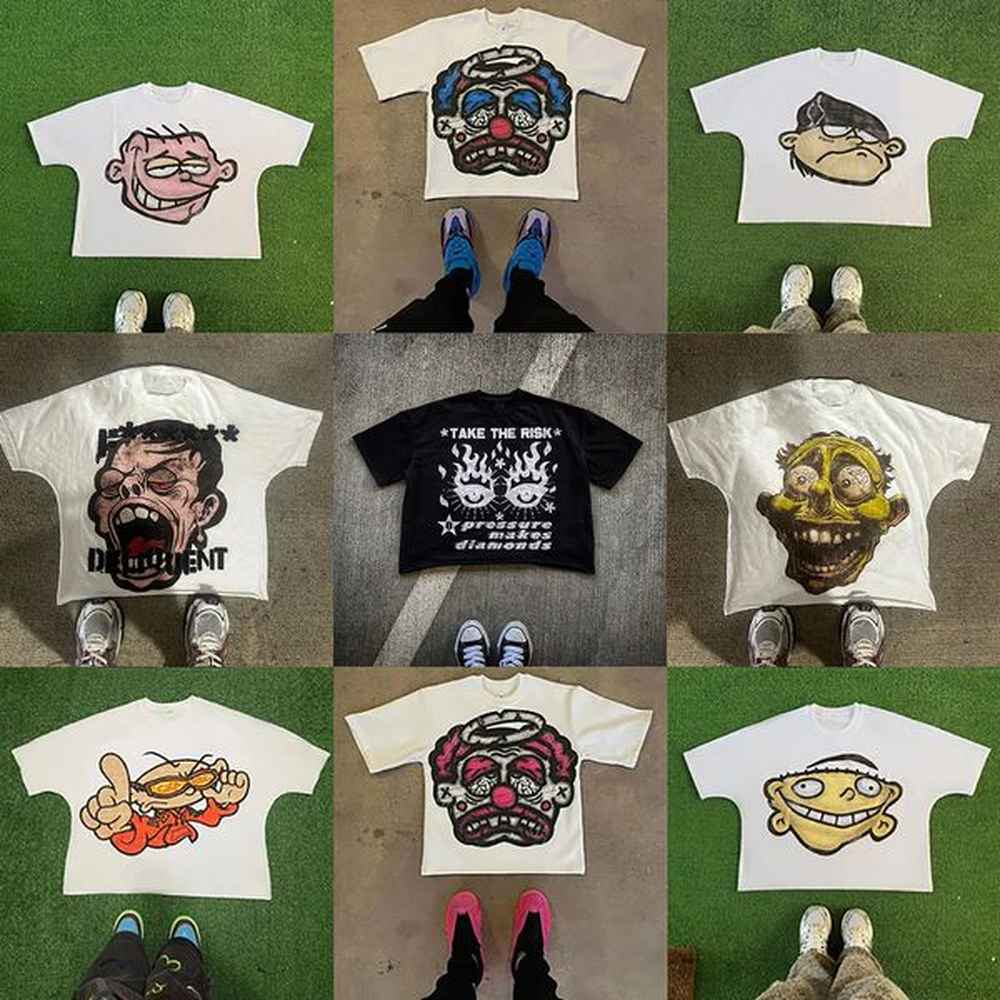 Men's T-shirt 2023 Blutosatire Billdog Oversized Graphic tee Trendy Vintage Summer High Quality Cotton Men's Short Sleeve Shirts