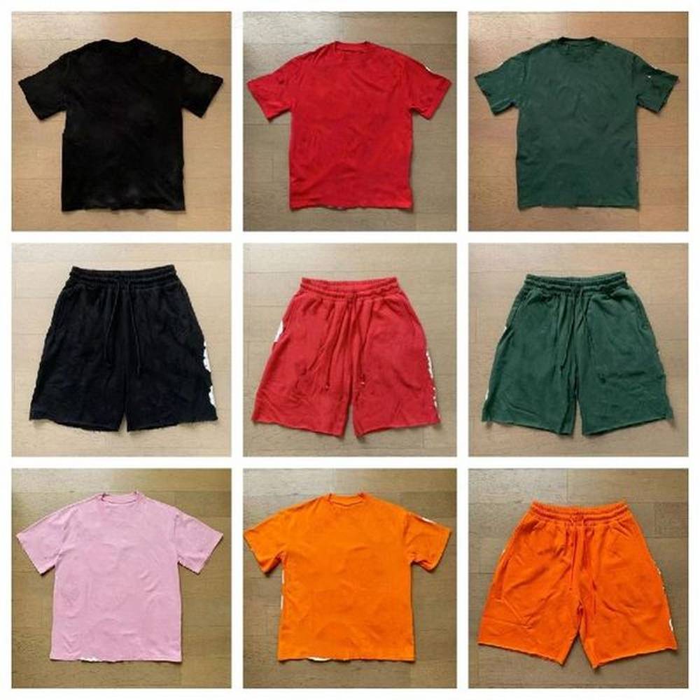 Men's T-shirt designer Floral T-shirt foam print casual loose short sleeve T-shirt shorts set super men and women summer