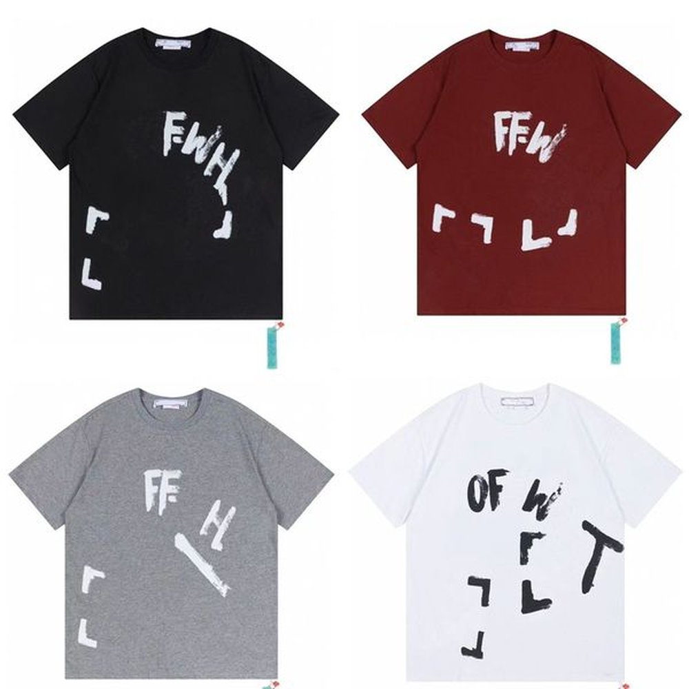 mens tshirt white shirt mens designer tshirt t shirts t-shirt Off Style Trendy Sweater Painted Arrow short sleeve breathable Men's Fash
