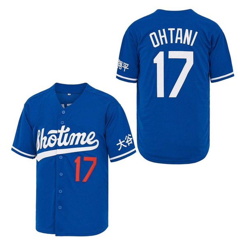 Men's T-Shirts 2024 baseball jersey Brooklyn 17 OHTANI 42 Robinson sewn embryo outdoor sports shirt hip-hop culture blue large size H25