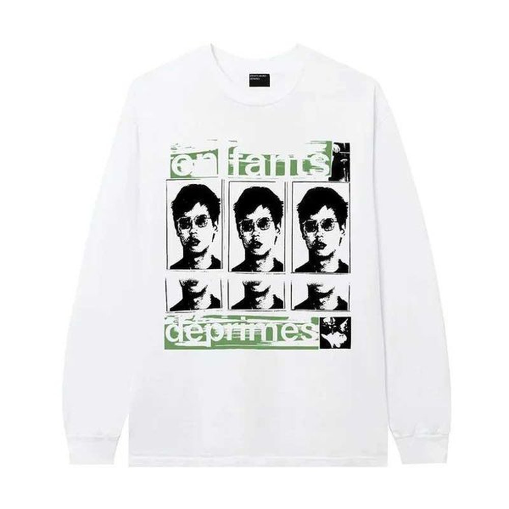 Men's T-Shirts Best Quality ERT Retro Black and White Long Sleeve Printed T-shirt for Mens Casual Couple Fashion Top T-shirt J250115