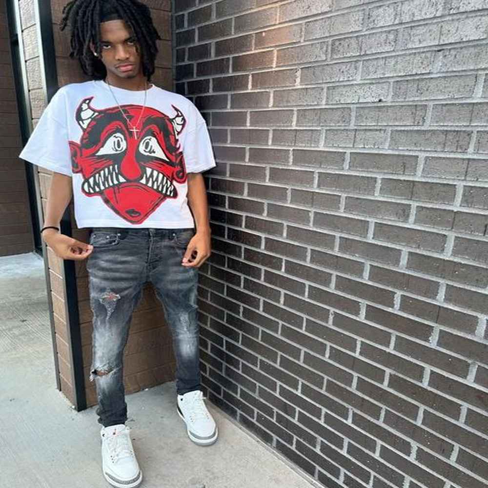 Men's T-Shirts Casual red demon graphic t shirts y2k tops pro choice harajuku gothic couples oversized t shirt strtwear cotton men clot