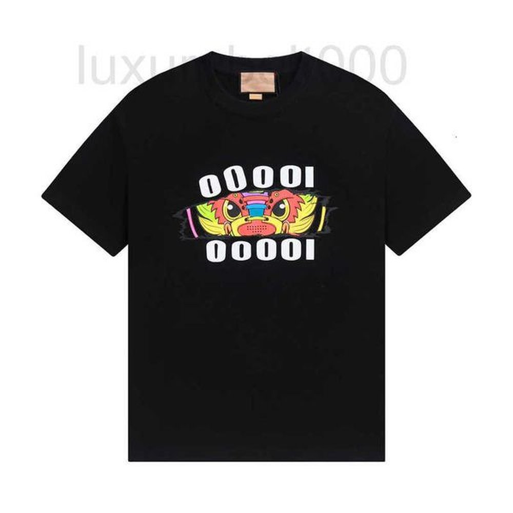Men's T-Shirts Designer Men's T-shirt High quality flocking printed letters pure cotton round neck casual all-in-one men's an