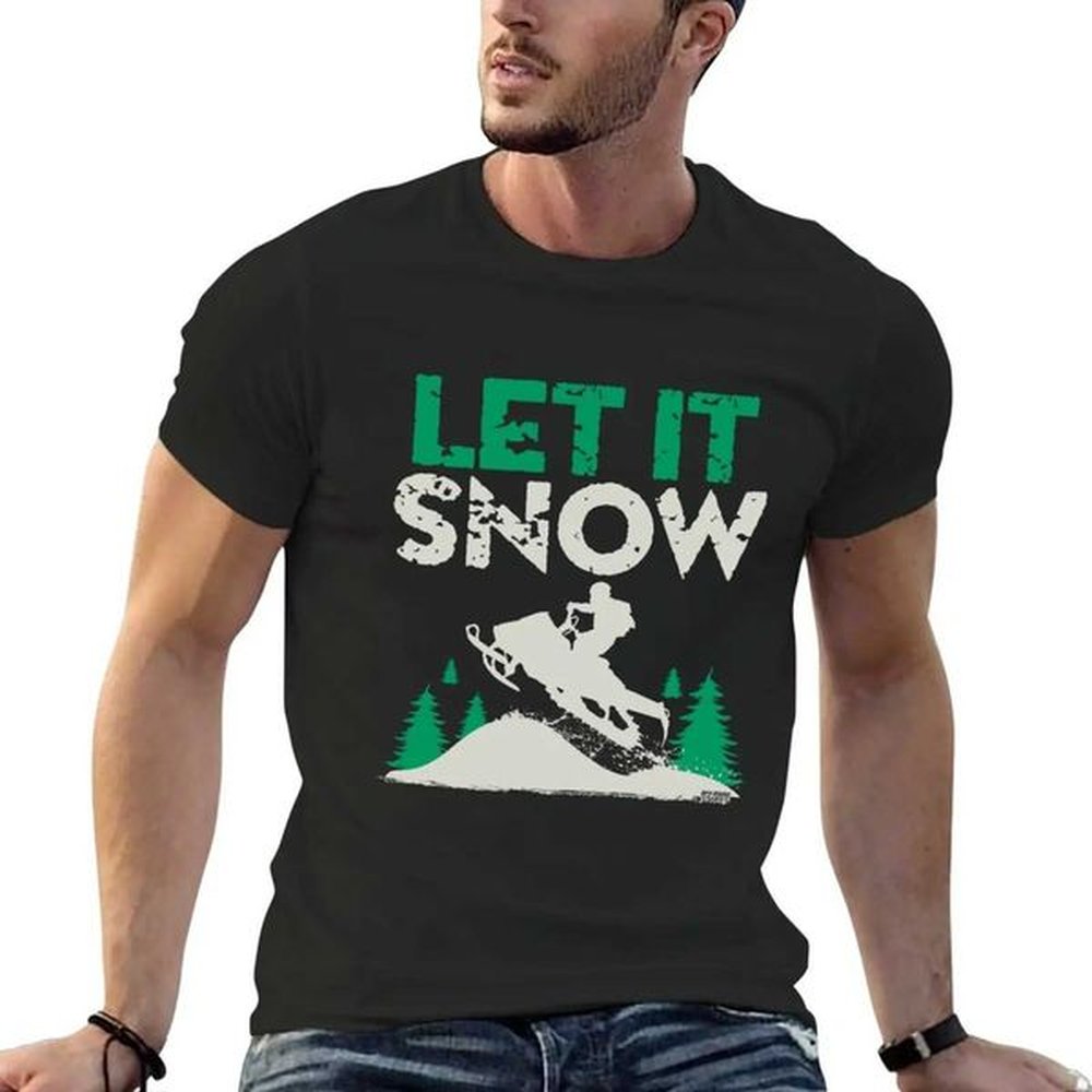 Men's T-Shirts Graphic t-shirt mens t-shirt snowman black Harajuku Graphic mens clothing oversized summer funny style top H25103