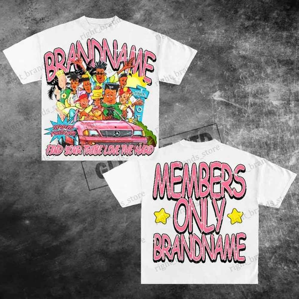 Men's T-Shirts Harajuku Money Car Print oversized t shirt gothic American graphic all cotton shirts Couples vintage y2k tops goth women