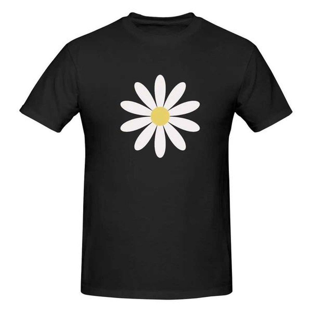 Men's T-Shirts Mens Chrysanthemum T-shirt Regular Fit 100% Cotton Short Sve T-shirt Crew Collar Casual T-shirt Top z0250207