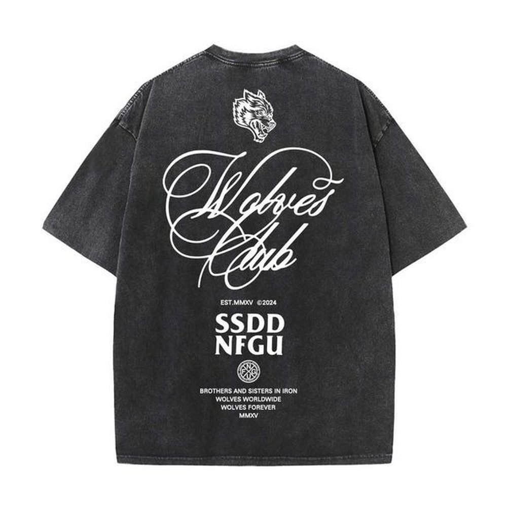 Men's T-Shirts Mens Retro Laundry Shirt Short Slip Cotton Printed T-shirt Top Summer Mens Training Loose T-shirt H25103