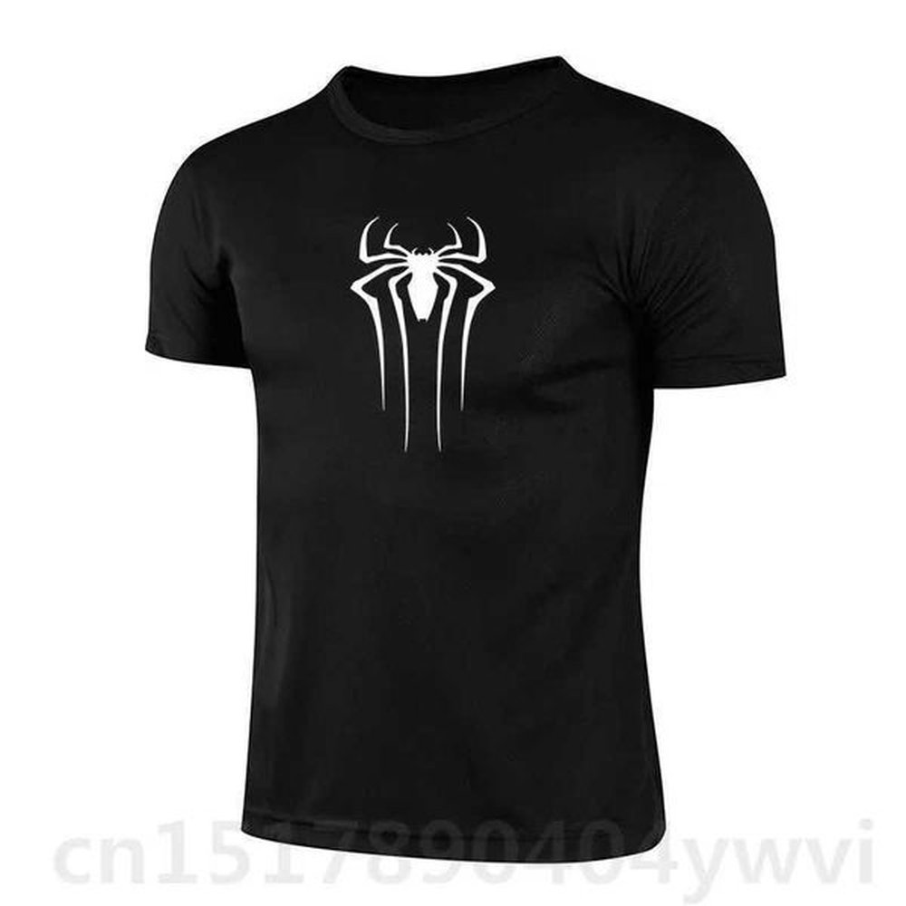 Men's T-Shirts Mens Sprint T-shirt Gym Top Quick Drying Breathable Black Sports Clothing Fitness Clothing H25106