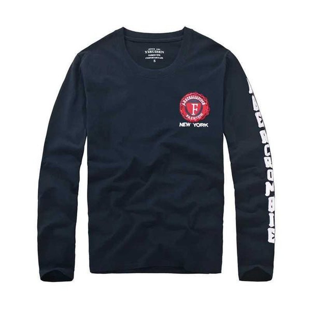 Men's T-Shirts Mens T-shirt 100% cotton embryo long sleeved T-shirt O-neck top high-quality mens full length Y24101580EB