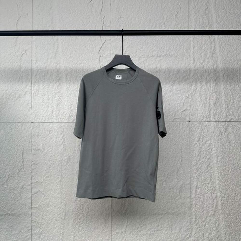 Men's T-Shirts New CP Summer American Korean casual loose round neck pullover double yarn short sleeved mens and womens trendy half T-s