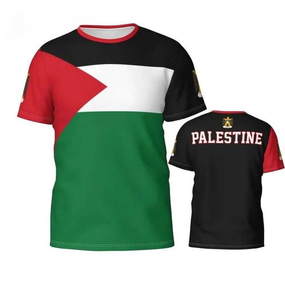 Men's T-Shirts Palestinian Flag Insignia 3D T-shirts Clothes Unisex Outdoor Casual Fashion T Shirt National Day Gifts High Quality Clot