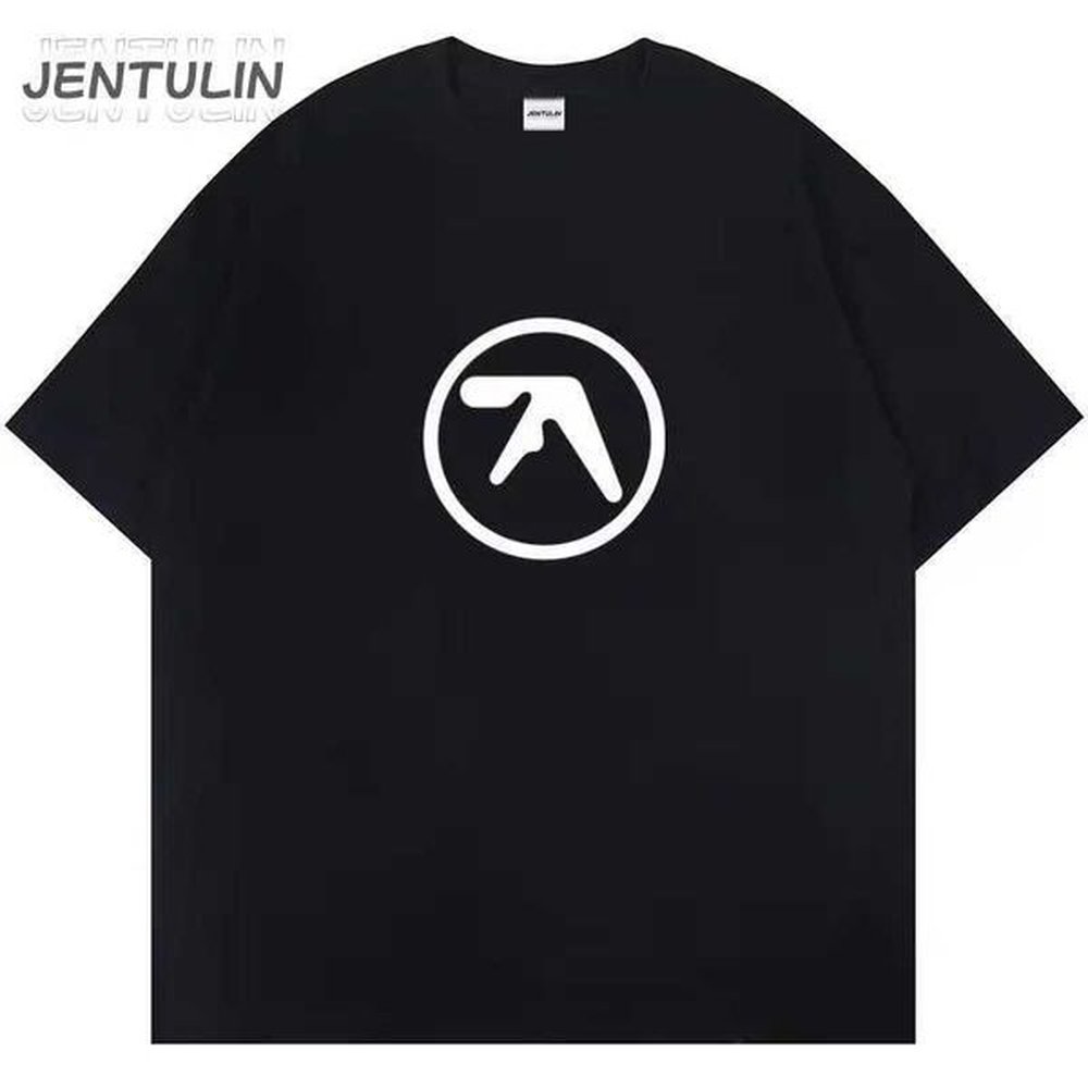 Men's T-Shirts Punk Aphex Double Print T-Shirt Oversized Hip Hop Strtwear Harajuku T-Shirt Goth Summer Top Short Slve Cotton Clothes Y2