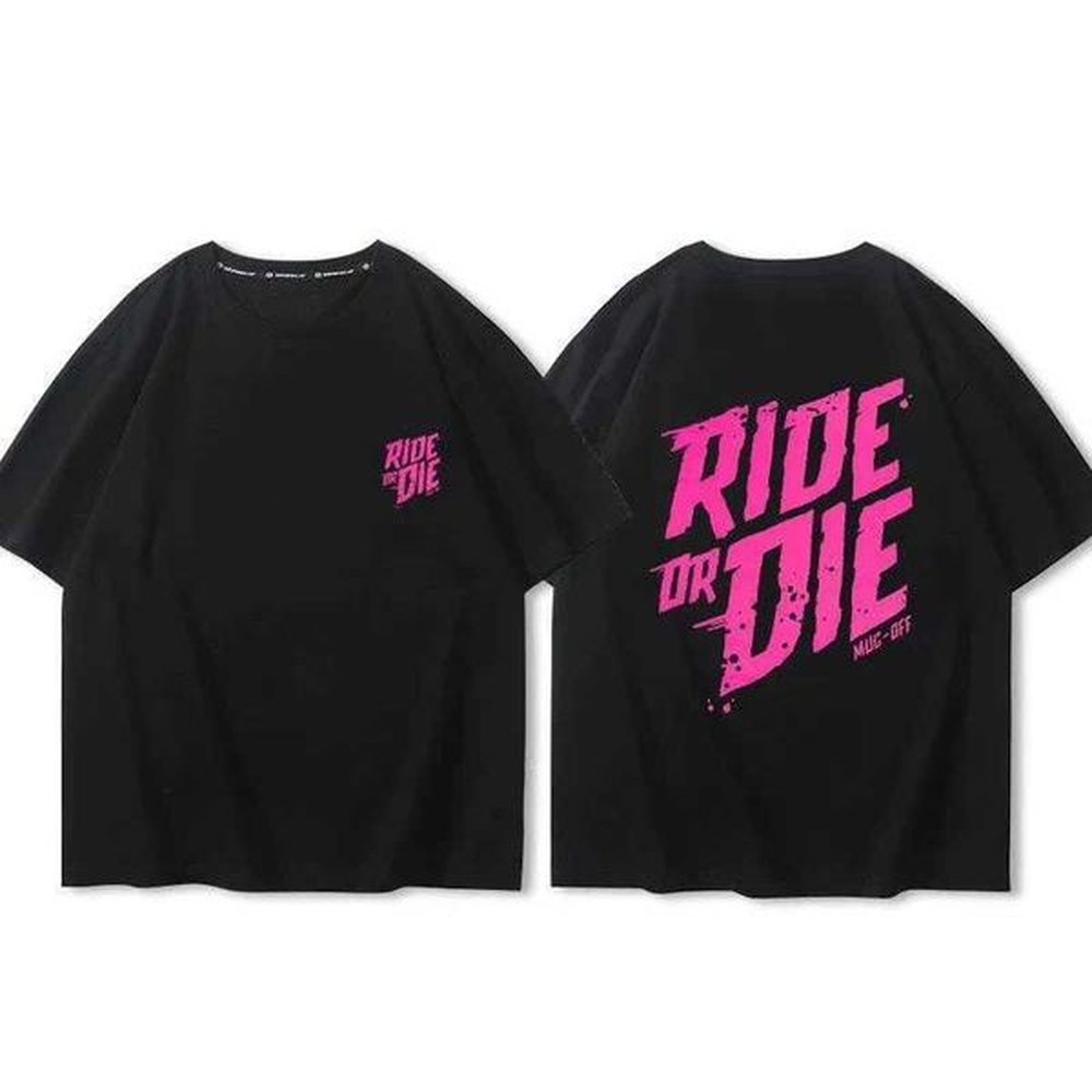 Men's T-Shirts Ride or Die Back Print Men T-shirt Y2k Short Slve Tshirt Clothing Designer T Luxury Women Cotton T Shirt 2024 Summer Top
