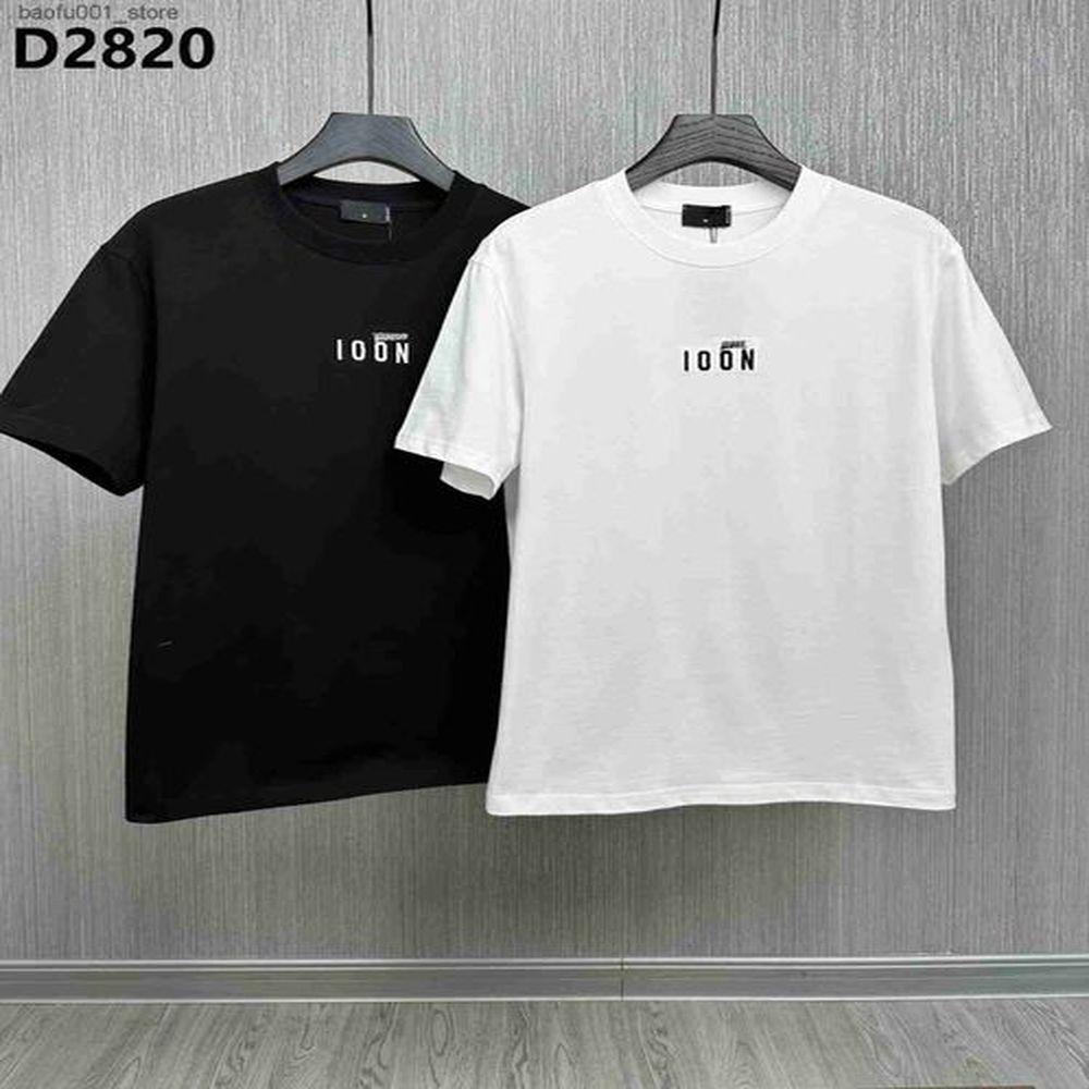 Men's T-Shirts 22SS Brand Men T-Shirt Designer d2 Mens Polo shirt tops Luxury Dsquare Print Shorts O-Neck Short Sleeve Shirts DT2022 ds
