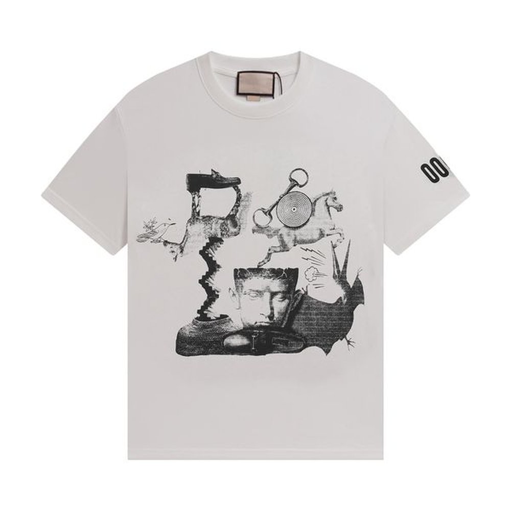 Mens T-Shirts Streetwear T Shirt Mens Harajuku Hip Hop Graphic Print Oversized Cotton Round Neck TShirt Gothic Short Sleeve