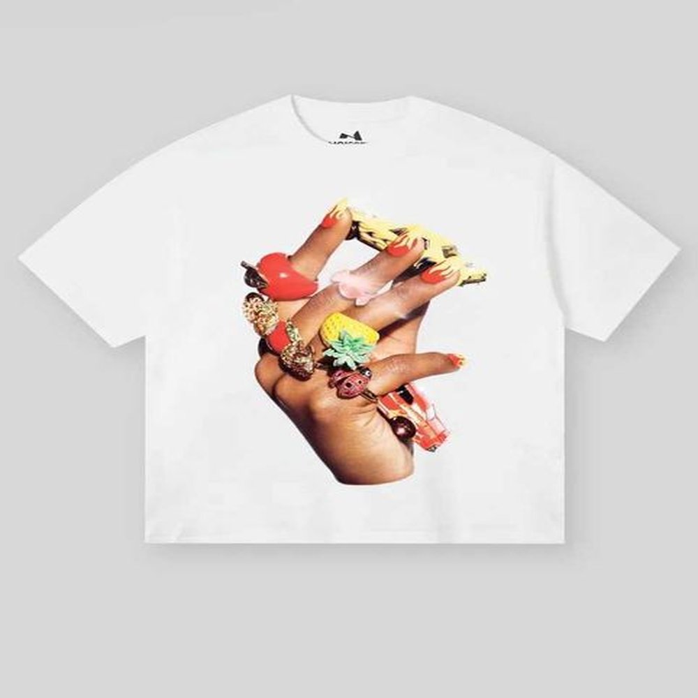 Men's T-Shirts 2024 Summer crewneck cotton Short slve jewelry Printed T-shirt for men Y2K Goth Harajuku Loose casual couple shirt tops