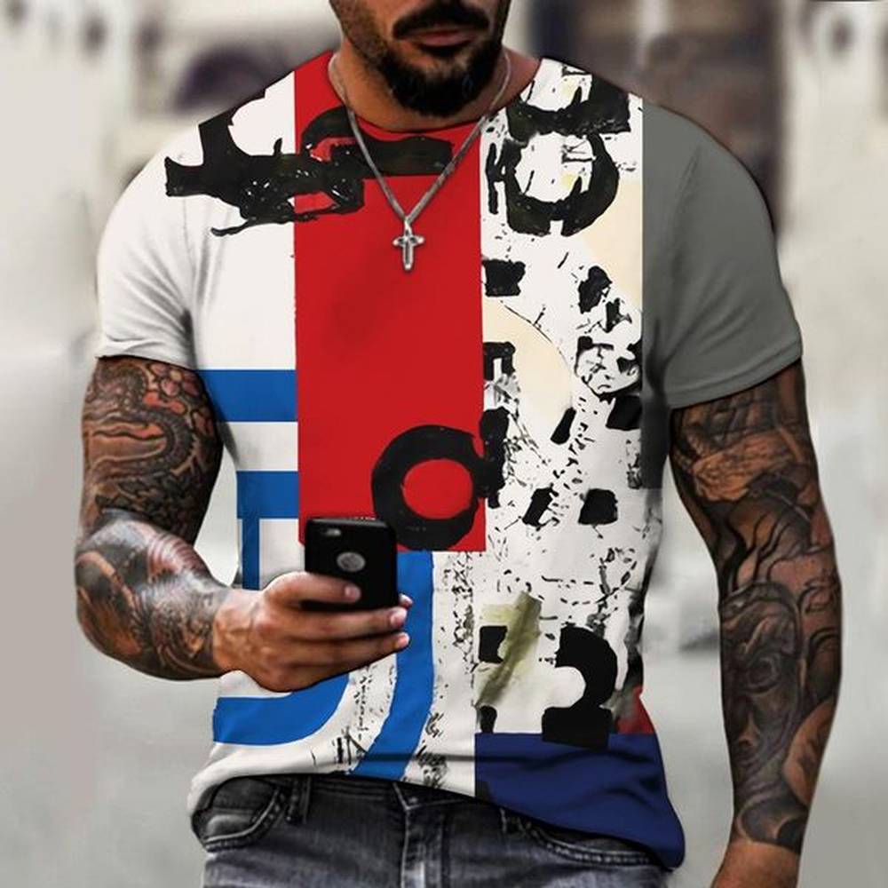 Men's T-Shirts 2022 Summer Mens Oversized Vintage Short Sleeve Fashion Harajuku Ethnic Tie-dye Printed Tshirts BYCK Brand Clothing