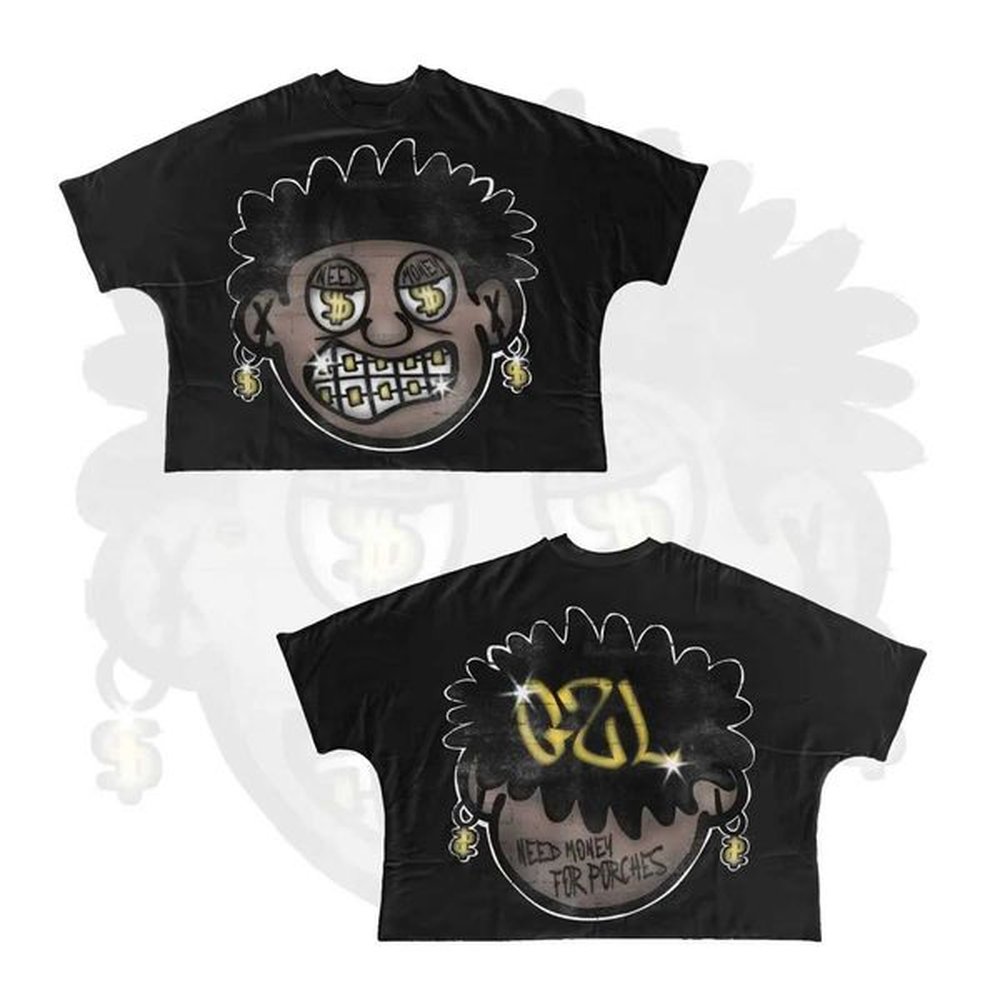 Men's T-Shirts Y2K Short Sleve Mens Harajuku Gothic Cartoon Character Graphic Printing Large T-shirt Hip Hop Cotton Drop Sleves Top H25