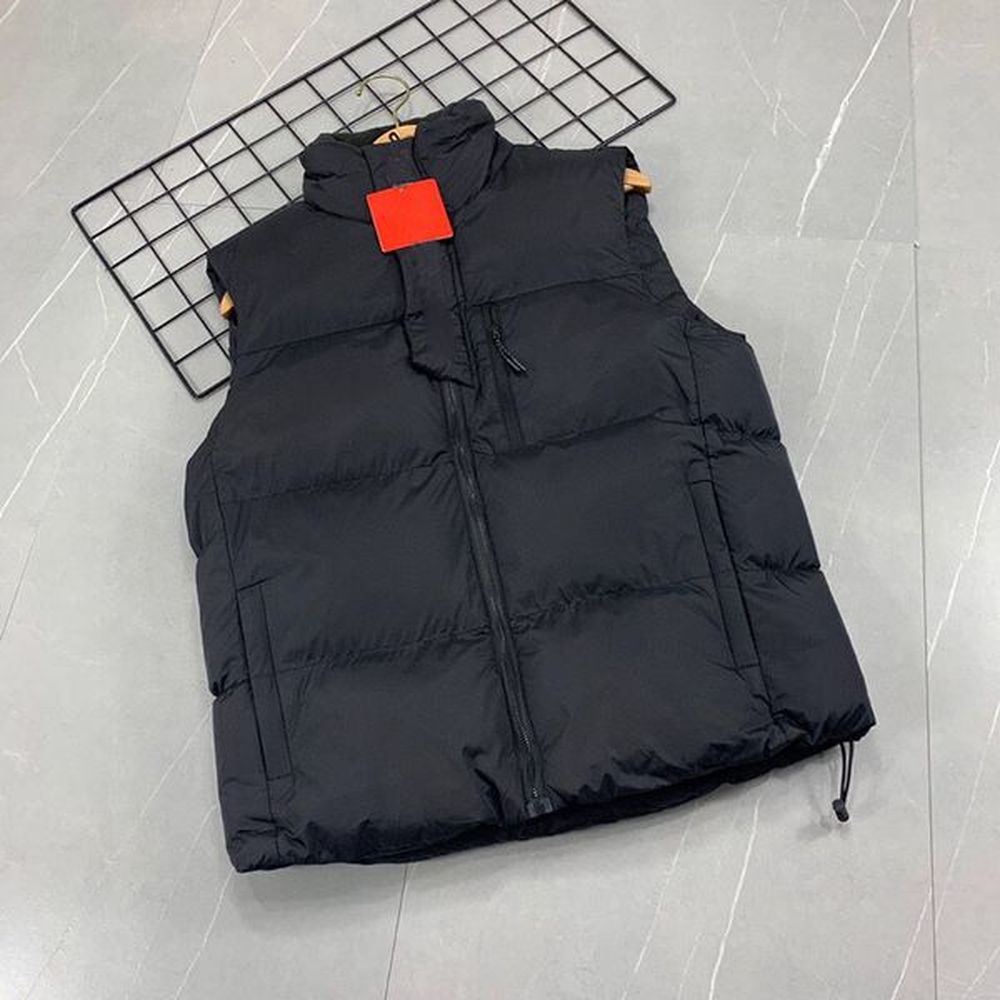 Men's Vests Womens Winter Sveless Down Vest Warm Stylish Stand-up Collar Black White H250109