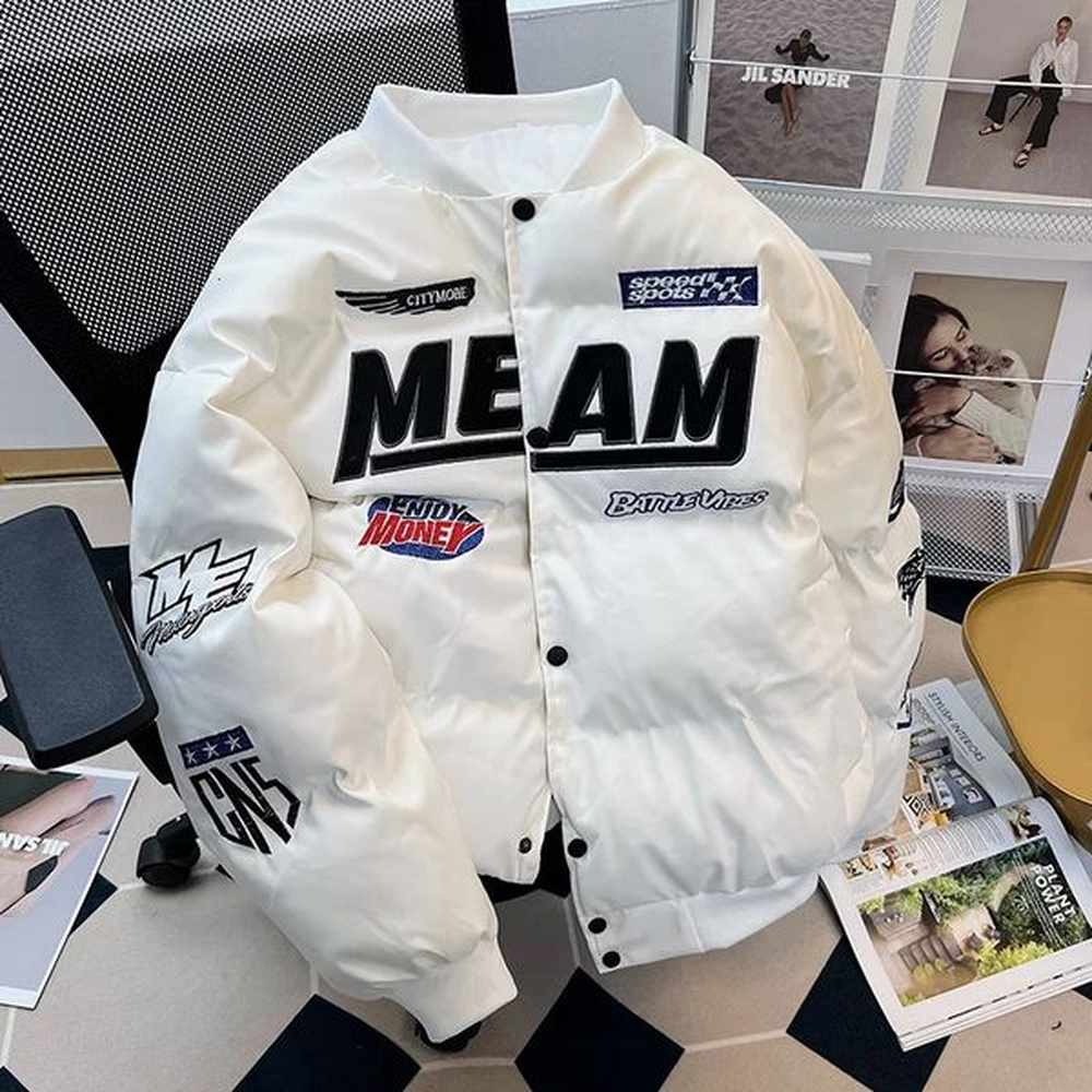 Mens Winter Retro Cotton Jacket Street Pilot Locomotive Suit Hiphop Jackets Thickened Singlebreasted Stand Collar Coats 241115