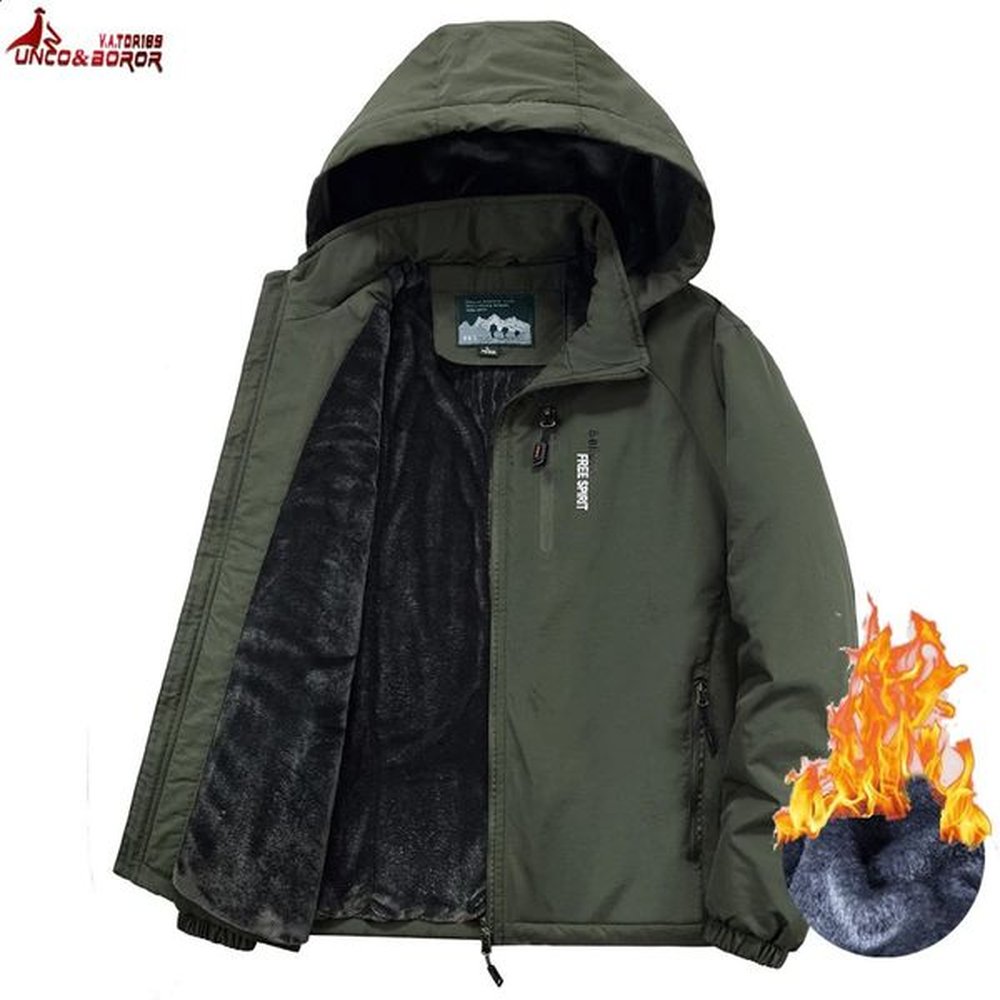 Mens Winter Thick Warm Wool Military Jacket Hoodie Street Clothing Casual Cotton Pads Park Coat Jaqueta Masculina 240830