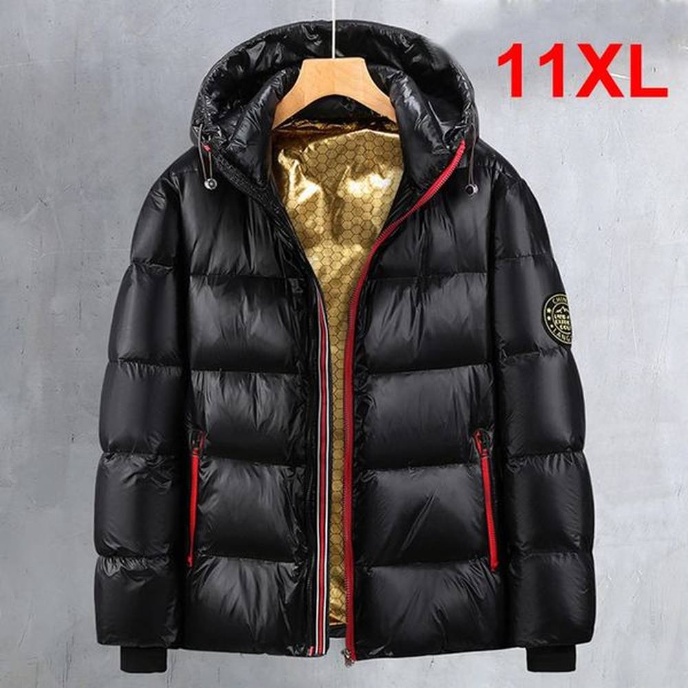 Mens Winter Warm Thick Jacket Plus Size 10XL 11XL Mens Inflatable Jacket Fashion Casual Winter Jacket Large Size 10XL 11XL 241122