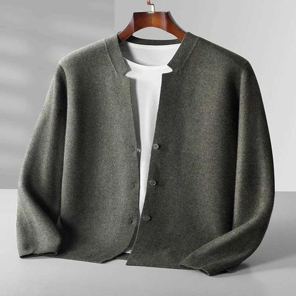 Mens wool sweater jacket autumn and winter smart casual V-neck cashmere cardigan Merino wool knitted soft sweater jacket M250102