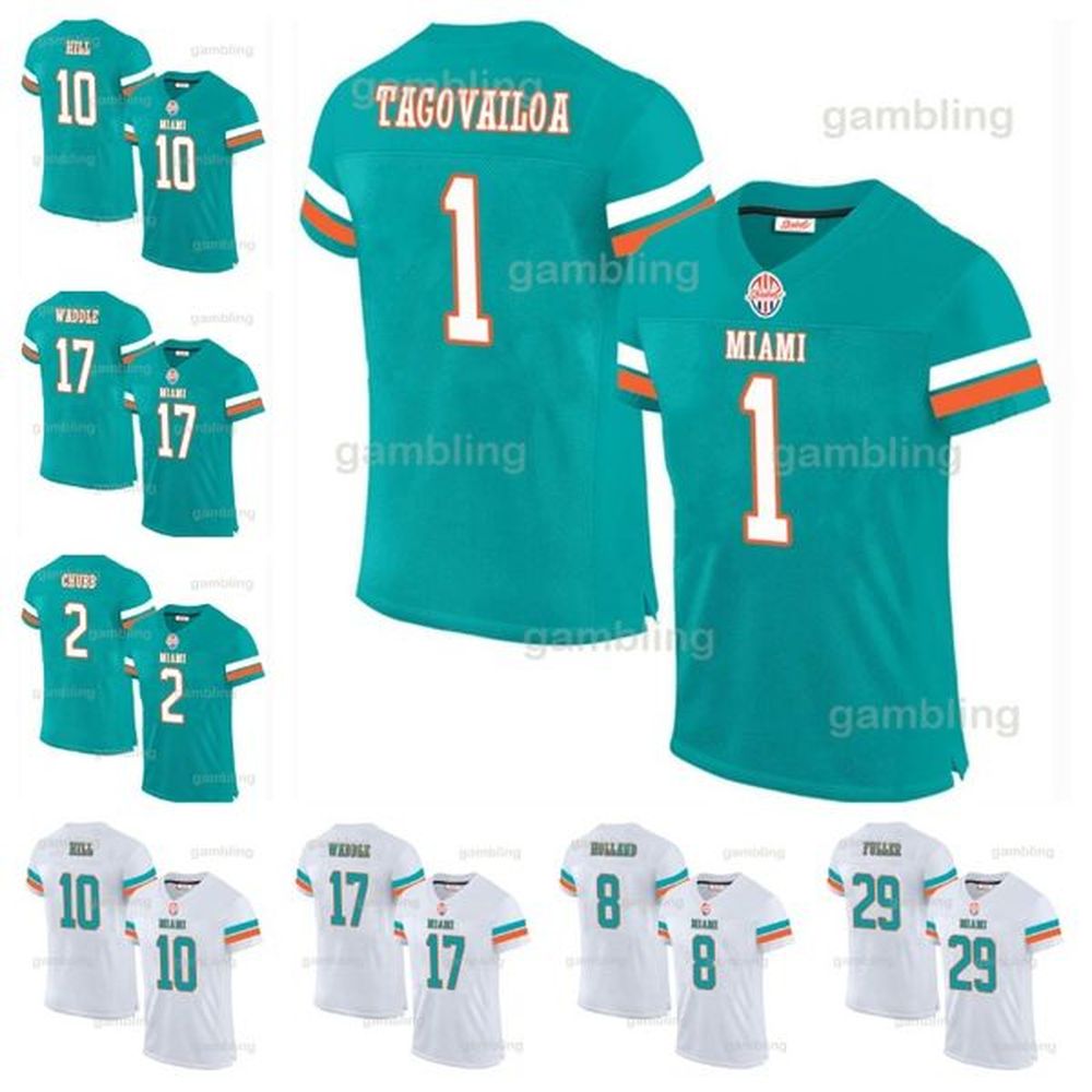 Mens/Youth/Womens Football Jerseys Custom Any Name Any Number 10 Hilll 1 Tagovaloa Wadle 5 Ramsy 99 Jason 8 Jevon Stitched America Game Miem