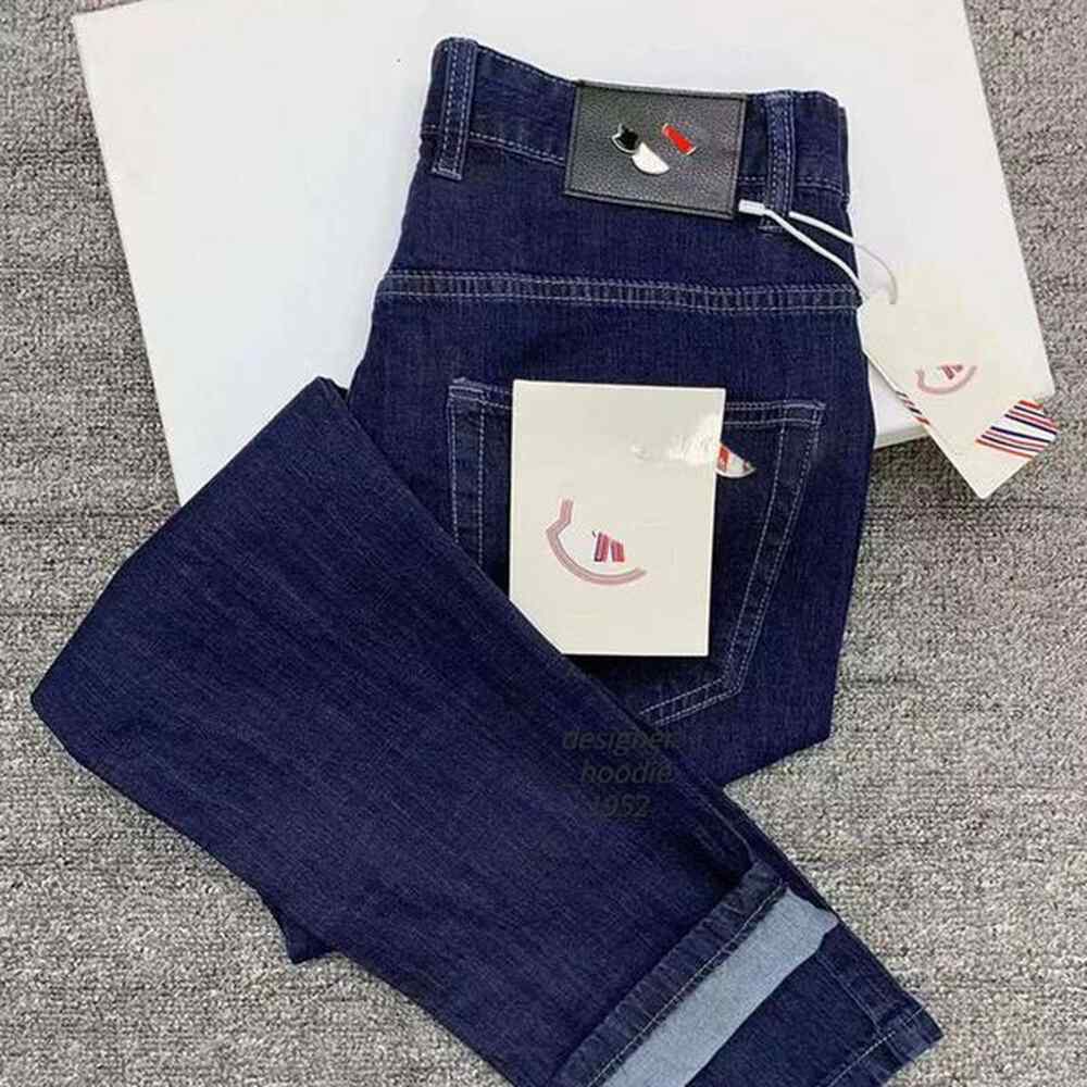 Metallic embroidery jeans designer casual pants washed denim pants men women loose jogging zipper access trousers mens jeans