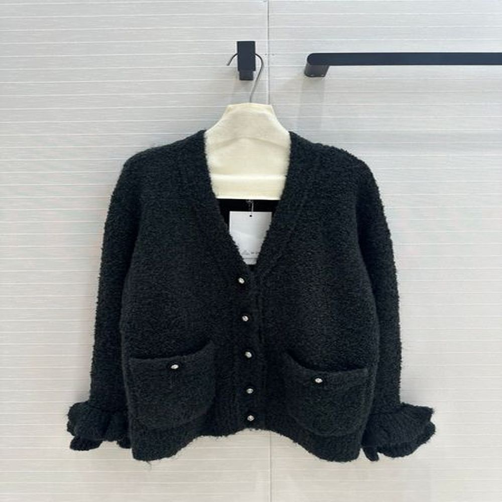 milan runway sweaters new autumn winter v neck long